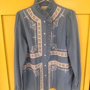 Sezane embroidered blouse